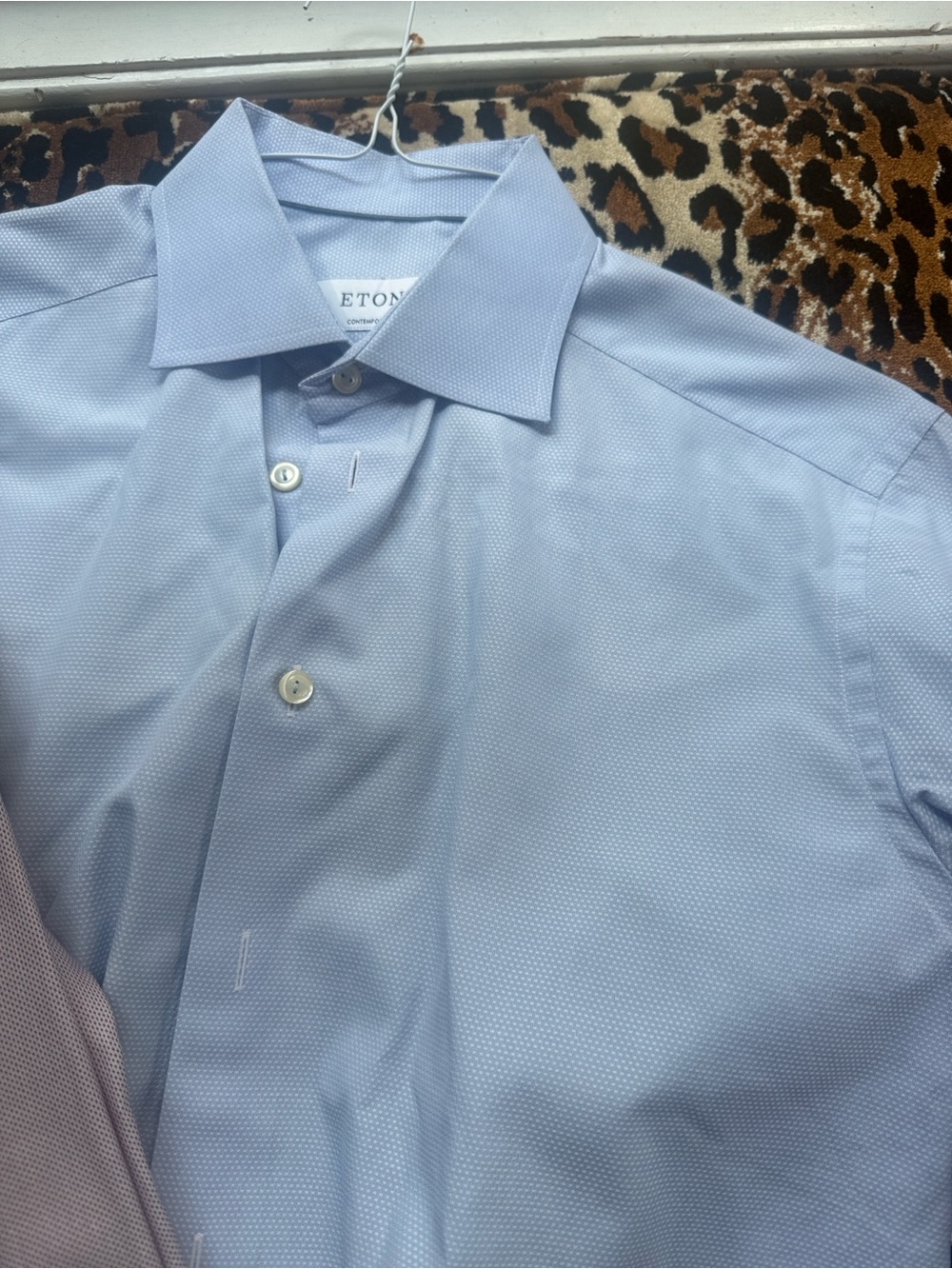 Eton Light Blue Men's Dress Shirt - Textured Weave